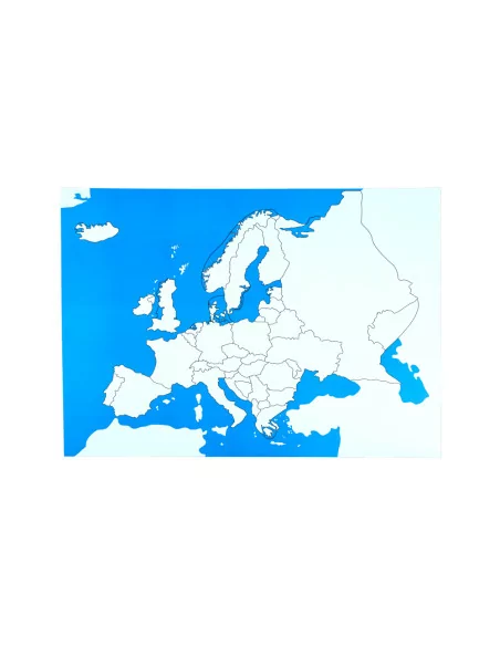 Moyo Montessori Kontrolní mapa - Evropa Nová - bez popisků