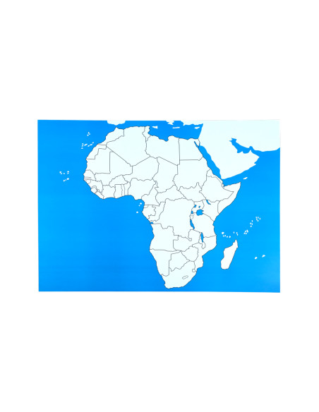 Montessori Kontrolni mapa - Afrika Nova - bez popisku