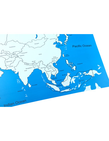 Moyo Montessori Kontrolní mapa - Asie Nová - s...