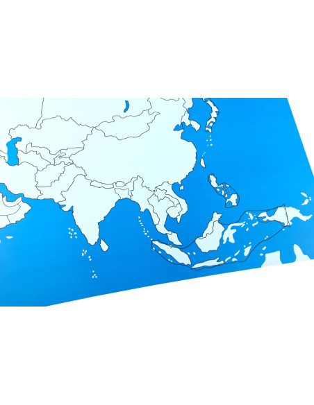 Montessori Kontrolni mapa - Asie Nova - bez popisku