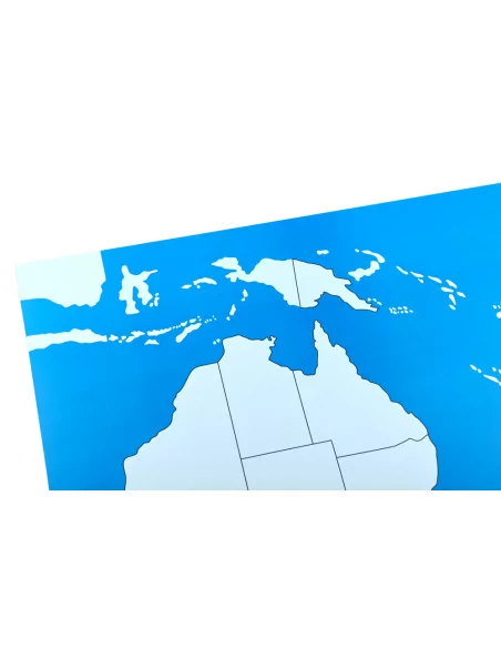 Moyo Montessori Kontrolní mapa - Australie Nová - bez popisků