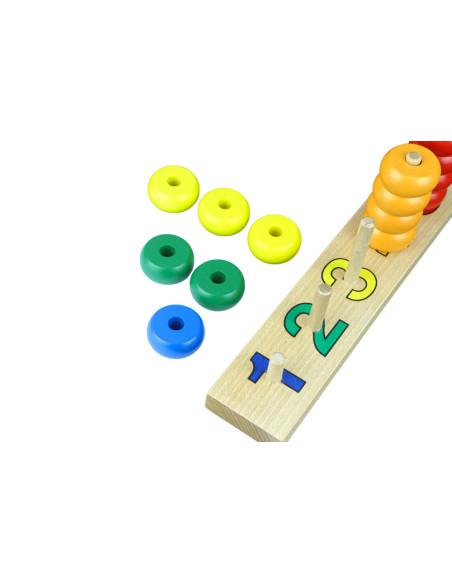 Moyo Montessori Tyčky s barevnými kruhy na počítání
