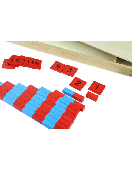 Montessori Male cerveno-modre tyce