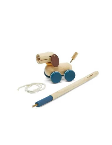 PlanToys Tahací a strkací štěně