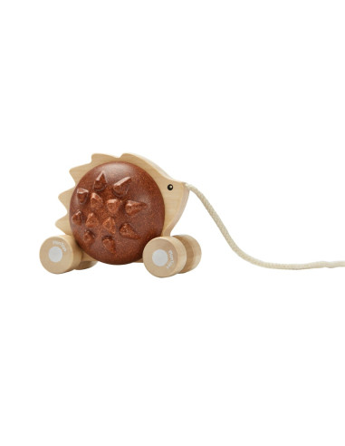 PlanToys Tahací ježek - hnědý