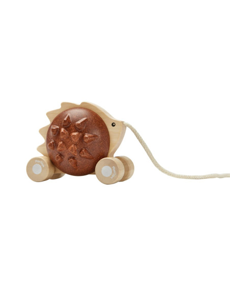 PlanToys Tahací ježek - hnědý