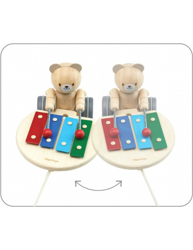 PlanToys Tahací medvěd s xylofonem