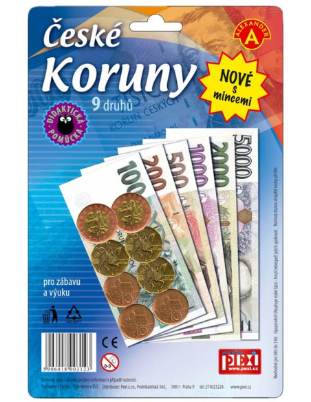 Alexander Hrací peníze - české koruny