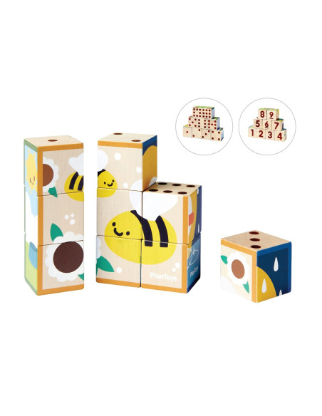 PlanToys Obrázkové kostky - Zvířata