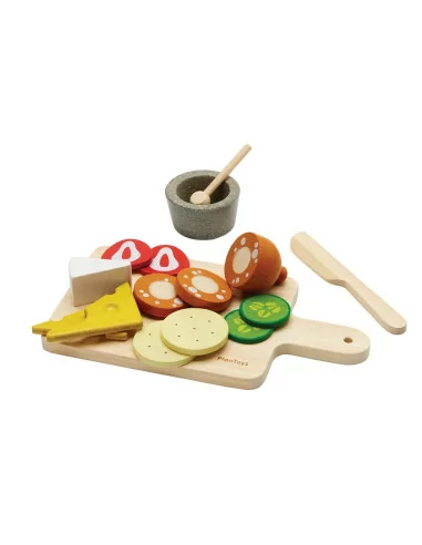 PlanToys Sada na krájení - sýry a uzeniny