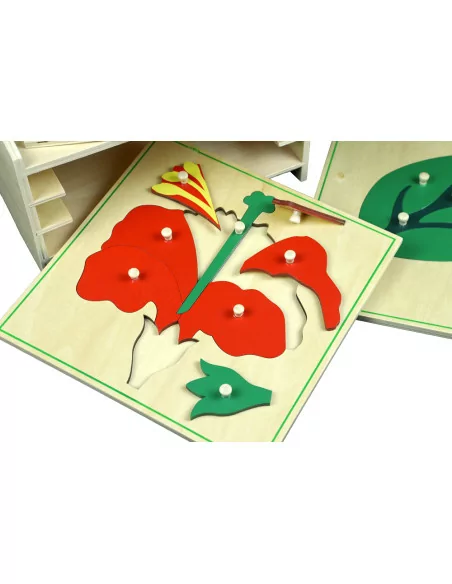 Moyo Montessori 3 botanické puzzle s komodou