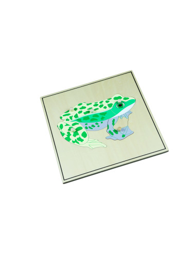 Montessori Puzzle s kostrou - zaba