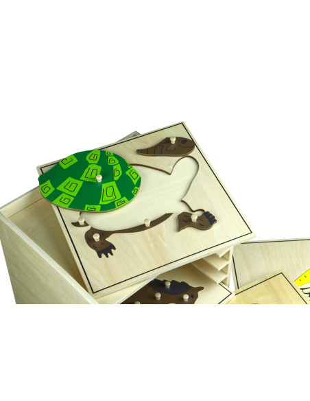 Montessori 5 ks puzzle s komodou