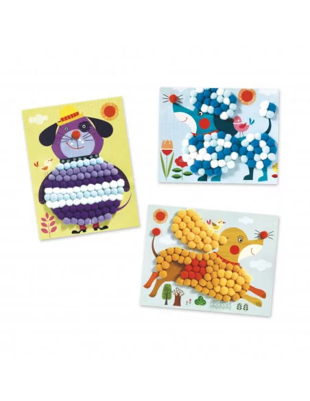 Djeco Tvoření z bambulek - pejsci