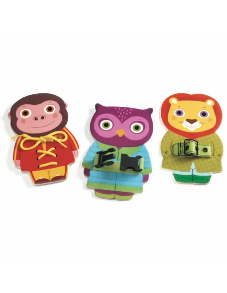 Djeco Dřevěná zapínací zvířátka