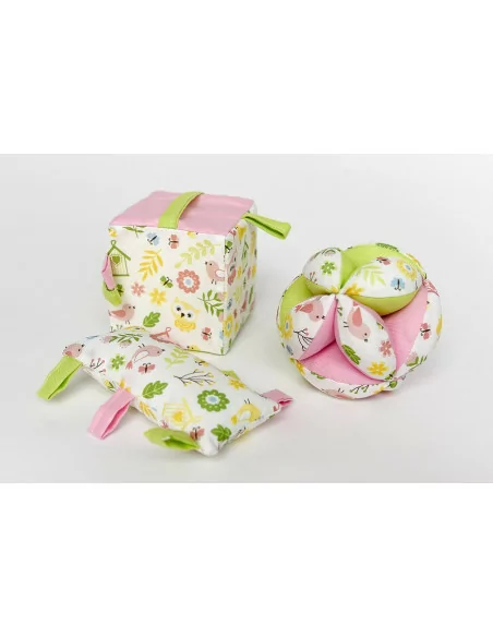 MyMoo - Úchopová kostka - růžová/zelená