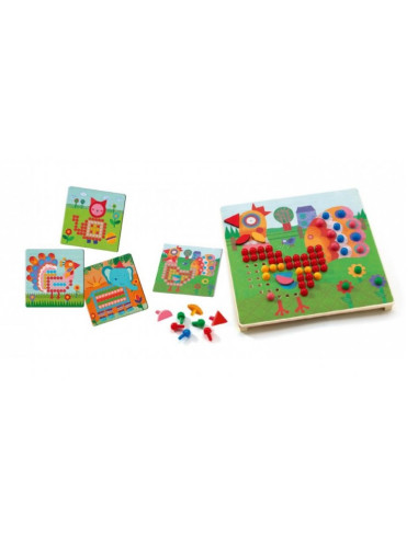 Djeco Výtvarný set - Mozaiková zvířátka