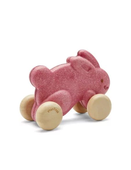 PlanToys Králíček na kolečkách - růžový