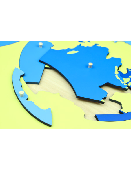Moyo Montessori Puzzle - mapa oceánů - bez rámečku