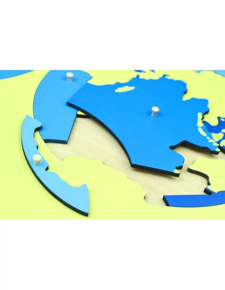 Moyo Montessori Puzzle - mapa oceánů - bez rámečku