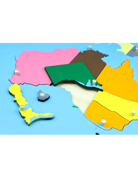 Montessori Puzzle - mapa Australie - bez ramecku