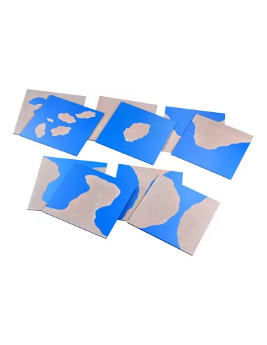 Moyo Montessori Karty s různými tvary pevniny a...