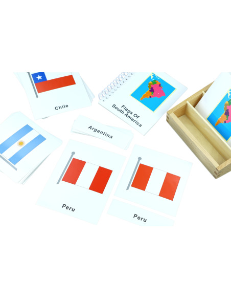 Moyo Montessori Vlajky Jižní Ameriky - třísložkové karty