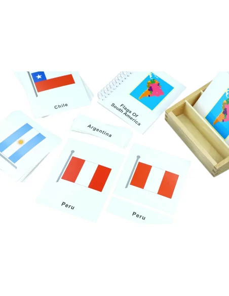 Moyo Montessori Vlajky Jižní Ameriky - třísložkové karty