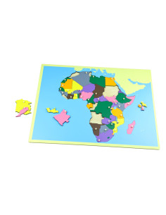 Montessori Puzzle - mapa Afrika - bez ramecku