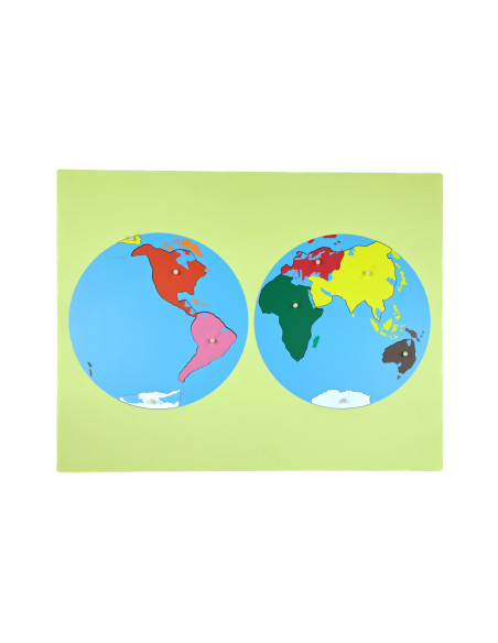 Montessori Puzzle - mapa sveta - bez ramecku