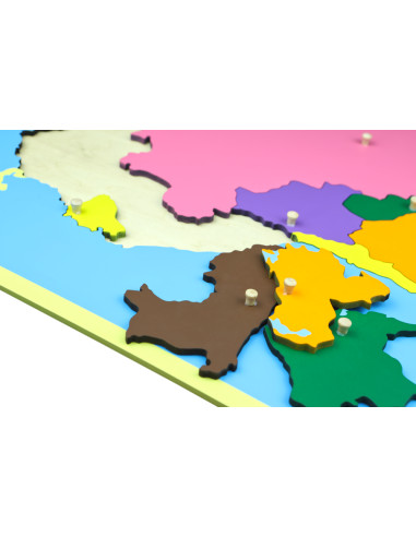 Montessori Puzzle - mapa Jizni Amerika - bez ramecku