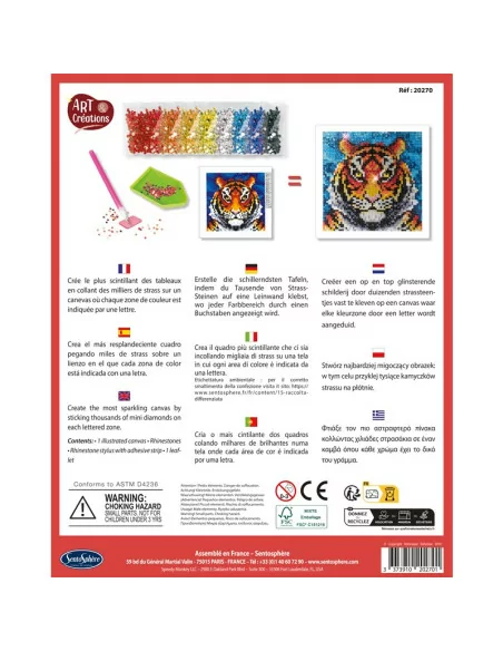 Sentosphere Diamantové plátno - Tygr