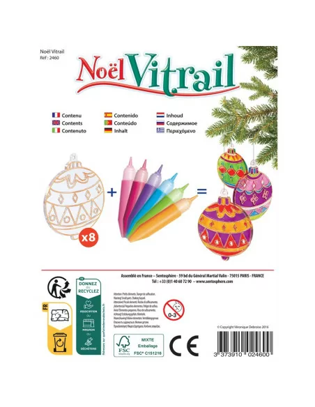 Sentosphere Vánoční vitrážové ozdoby