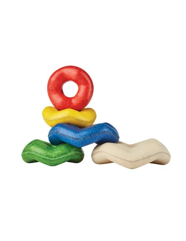 PlanToys Stohování - zvlněné kroužky