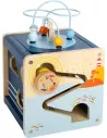 Dřevěná motorická kostka s mnoha aktivitami pro děti již od 1 roku.