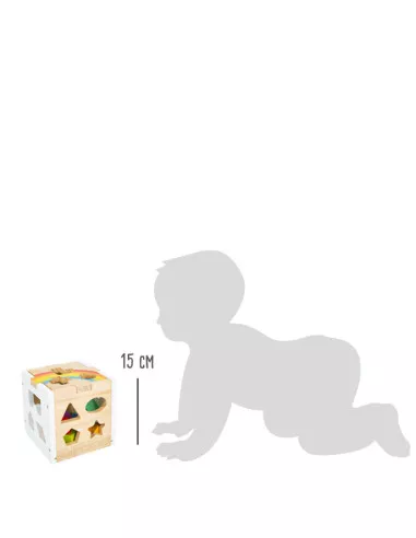 Small Foot Duhová vkládací kostka