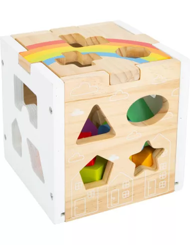 Small Foot Duhová vkládací kostka