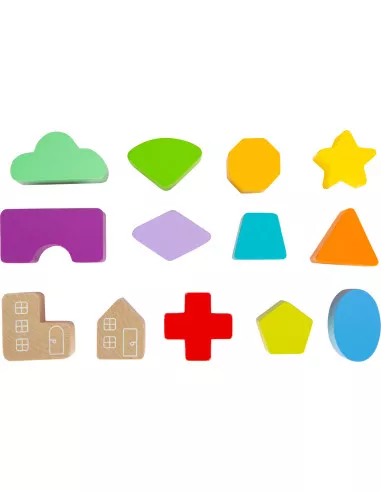 Small Foot Duhová vkládací kostka