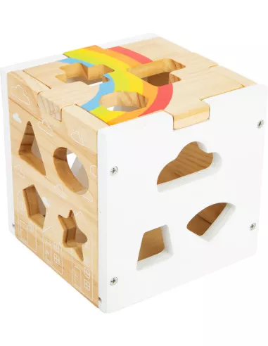Small Foot Duhová vkládací kostka