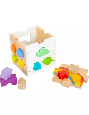 Small Foot Duhová vkládací kostka