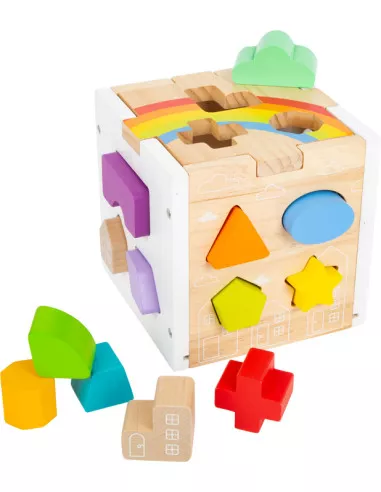 Small Foot Duhová vkládací kostka