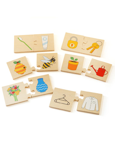 Bigjigs Toys Puzzle - Co k sobě patří?