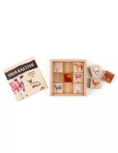 Lesní svět Razítka 9 ks - Zvířátka ze statku