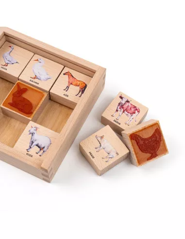 Lesní svět Razítka 9 ks - Zvířátka ze statku