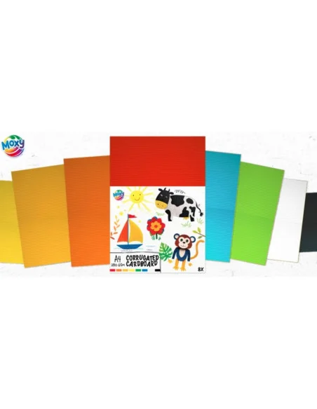 Grafix Barevný papír vlnitý A4