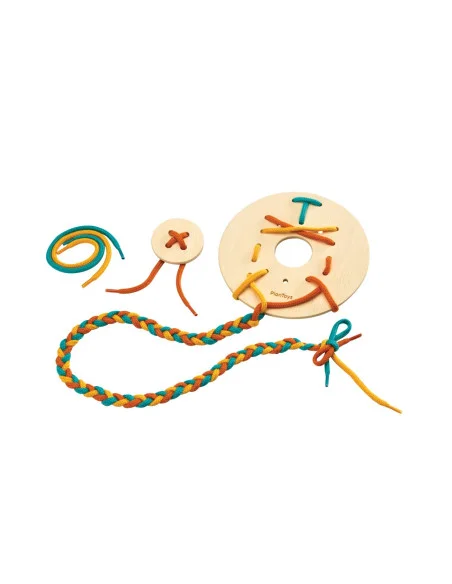 PlanToys Provlékání tkaniček v boxu