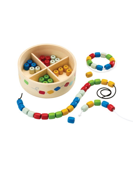 PlanToys Navlékání korálků v boxu
