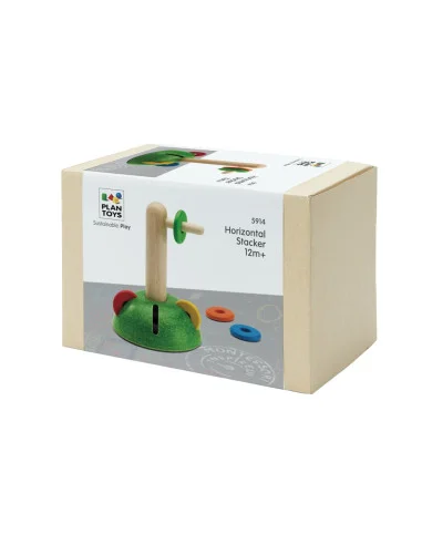 PlanToys Navlékání kroužků - horizontální