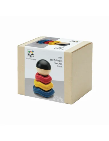 PlanToys Stohovací kroužky - Vlny