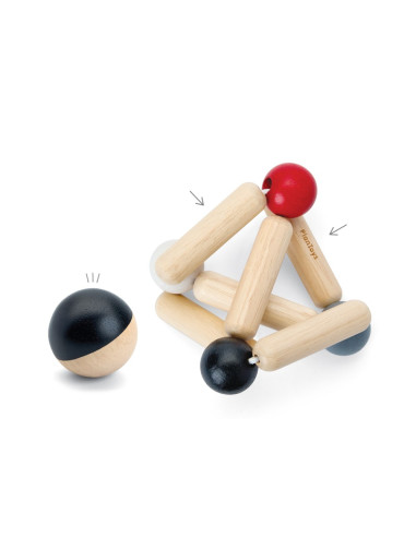 PlanToys Tvarovací kontrastní chrastítko - Triangle